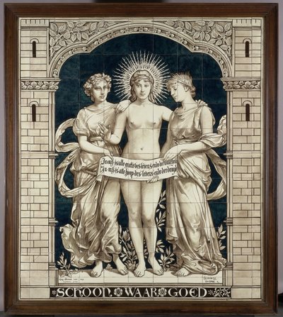 Tile Panel with the Three Graces by Georg Sturm